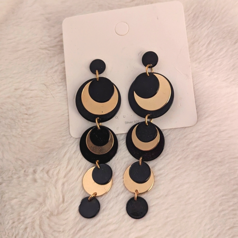 Black and Gold Earrings